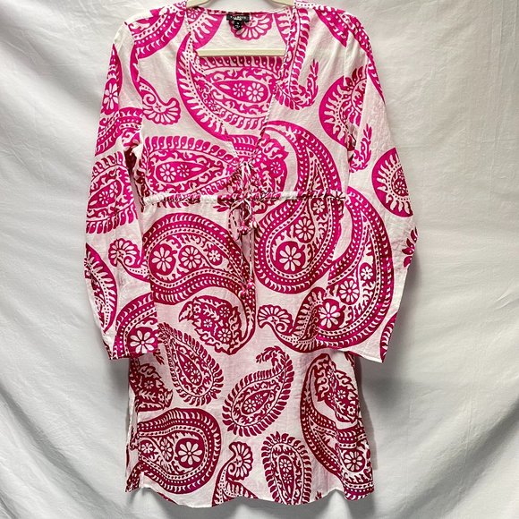 Talbots Paisley Swimsuit Cover Up Tunic Women's M - Picture 1 of 11